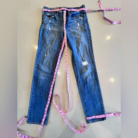 J. Crew Stretch Distressed Toothpick Jeans Sz 27 - Picture 4 of 10